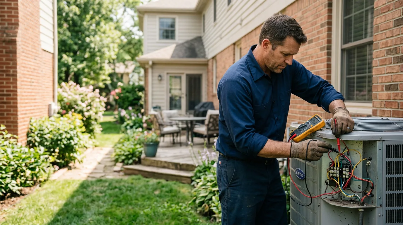 HVAC technician working near Perry, ME